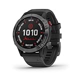 Garmin fenix 6 Pro Solar, Multisport GPS Watch with Solar Charging Capabilities, Advanced Training Features and Data, Slate Gray with Black Band