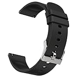Smart Watch Bands, 20mm Replacement Adjustable Smartwatch Straps for P8 P22 P32 P36 Sport Watch, Soft Silicone Strap Wristband Accessory for Smart Watch (black)