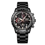 TIME WARRIOR Military Watch Special Forces Swiss Luminous, Stainless Steel Tactical Night Watches for Men, Men's Watches. (Black on Black)