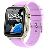 Smart Watch for Kids Watches - Kids Game Smart Watch Girls Boys Ages 4-12 Years with Music Player HD Touch Screen 23 Games Camera Alarm Video Pedometer Flashlight Kids Smartwatch Gift Toys (Purple)