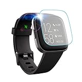 Shan-S (5-Pack Tempered Glass Screen Protector for Fitbit Versa 2,[9H Hardness] [Anti-Fingerprint] [Bubble Free] Clear Film Tempered Glass Screen Protector for Fitbit Versa 2 Smartwatch