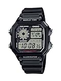 Casio Men's Classic Japanese-Quartz Watch with Resin Strap, Black, 21 (Model: AE1200WH-1A)