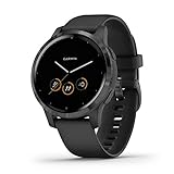 Garmin Vivoactive 4, GPS Smartwatch, Features Music, Body Energy Monitoring, Animated Workouts, Pulse Ox Sensors and More, Black