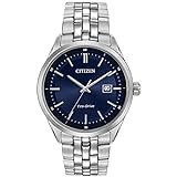Citizen Men's Classic Addysen Eco-Drive Watch, 3-Hand Date, Sapphire Crystal, Stainless/ Blue Dial, 41mm (Model: BM7251-53L)