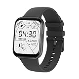 FHskFH Smart Watch, 1.4 Inch Fitness Tracker with Heart Rate Monitor, Waterproof Activity Tracker, Step Counter Compatible with Android & iO, Smart Watched for Women Men(Black)