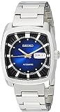 SEIKO SNKP23 Automatic Watch for Men - Recraft Series - Stainless Steel Case and Bracelet, Blue Dial, Day/Date Calendar, 50m Water Resistant, and 41 Hour Power Reserve