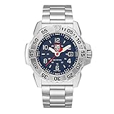 Luminox Navy Seal Steel XS.3254 Mens Watch 45mm - Military Watch in Silver/Blue Date Function 200m Water Resistant Sapphire Glass