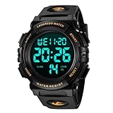 L LAVAREDO Mens Digital Watch - Sports Military Watches Waterproof Outdoor Chronograph Military Wrist Watches for Men with LED Back Ligh/Alarm/Date