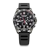Victorinox Fieldforce Sport Chrono Watch with Black Dial and Black Rubber Strap
