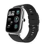 Smart Watch-Fitness Tracker with Heart Rate Monitor, Sleep Monitor and Sedentary Inform,Step Counter Smartphone Notifications, 1.7' Full-Touch Screen 5ATM Waterproof for Android & iOS (Silver)