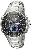 Seiko Men's COUTURA Stainless Steel Japanese-Quartz Watch with Stainless-Steel Strap, Silver, 26.3 (Model: SSG009)