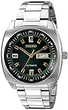 Seiko Men's SNKM97 Analog Green Dial Automatic Silver Stainless Steel Watch
