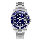 San Martin Men Watch SN017-G V3 Water Ghost, Automatic Mechanical Diver Watch 40.5mm 20Bar NH35, Luxury Diving Business Wristwatches Watch Sapphire Luminous, Blue