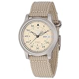 Men's SNK803 SEIKO 5 Automatic Watch with Beige Canvas Strap