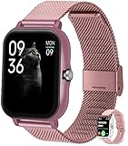 Smart Watch, for Men Women Bluetooth 2023 Make/Answer Call 1.75' Compatible for Android iOS Phone iPhone Waterproof Fitness Run Sport Smart Watches Heart Rate Blood Oxyge Monitor Sleep Tracke (Pink)