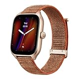 KucooN Smart Watches AMOLED Display Smartwatch 150+ Sports Modes Smart Watch Bluetooth Phone Calls for Android iOS (Color : Autumn Brown, Size : A)