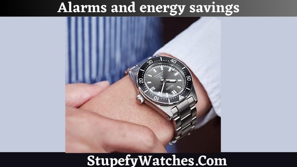 Alarms and energy savings in casio watches